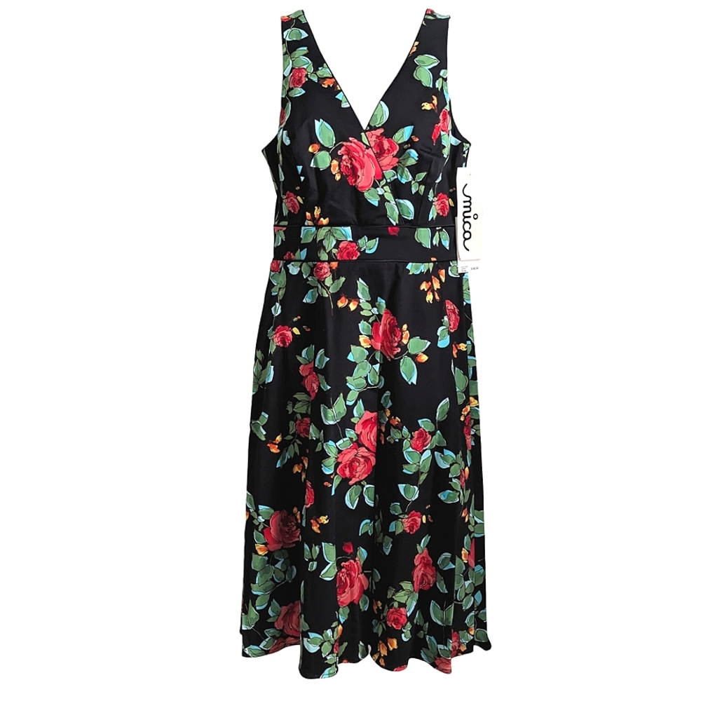 Vintage Mica floral sleeveless dress 10